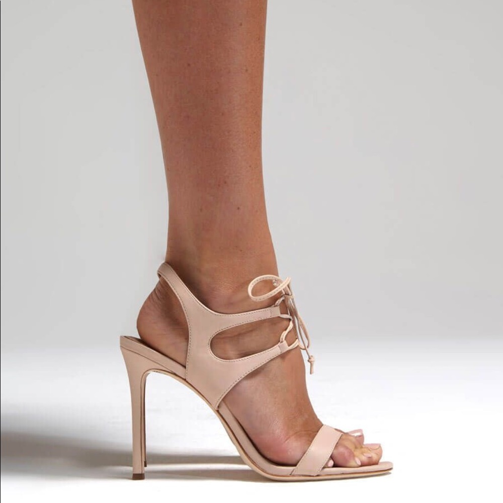 Leather Gladiator LaceUp Stiletto High Heel Sandal - Picture 5 of 7